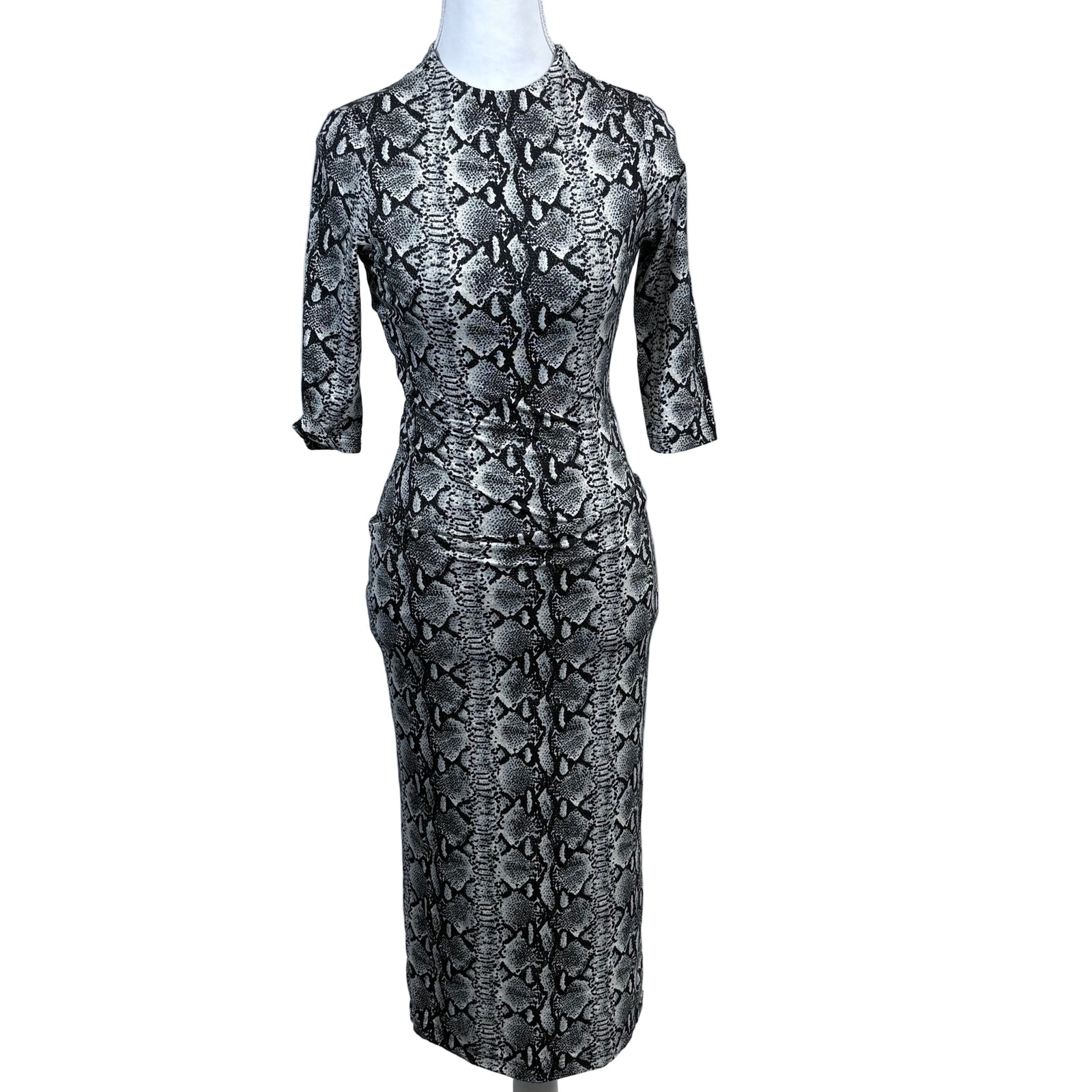 Alice + Olivia Short Sleeve Snake Print Dress Nwt, Size 0